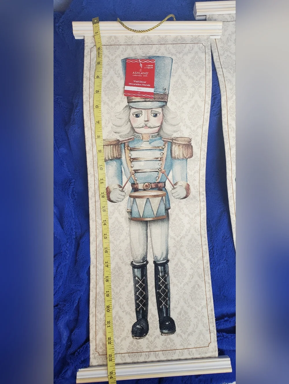 Ashland New Nutcracker Soldier Wall Tapestry Pair in Blue and Pink